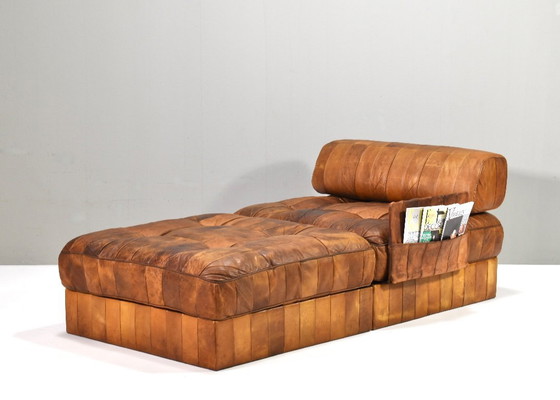 Image 1 of De Sede DS-88 Sectional Daybed / Sofa in Cognac Tan leather – Switzerland, circa 1970