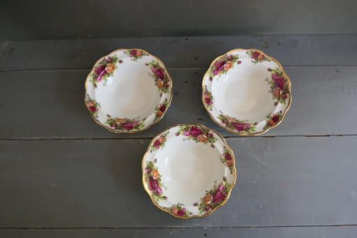 Royal Albert Old Country Roses Porzellanschalen 3 x