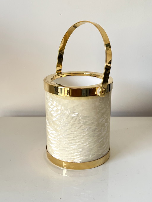Glacette Nacré Ice Bucket by Lidian - Made in Italy, 1960