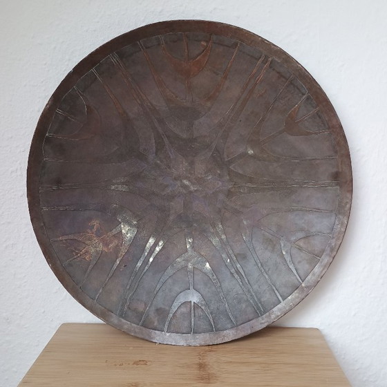 Image 1 of Grande placca da parete in rame lavorata a mano