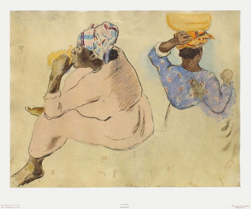 Paul Gauguin, Stencil "Femmes maoris", 1960