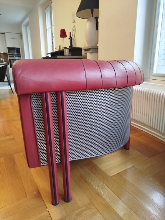 Image 1 of 2-seater sofa and leather armchair (sold together or separately)