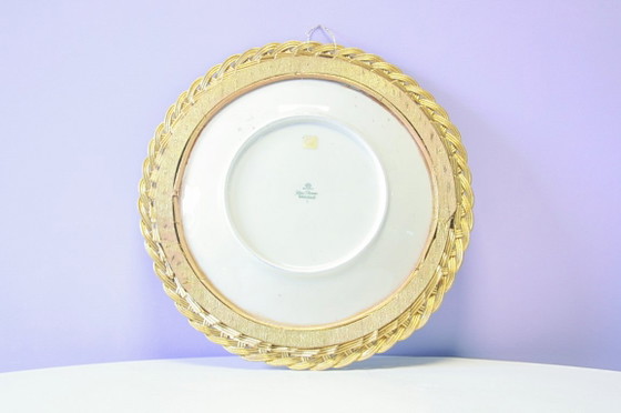 Piatto da parete Bavaria gallo bordo in canna intrecciata dorata – Decorazioni murali, Porcelain (photo 5 of 5)
