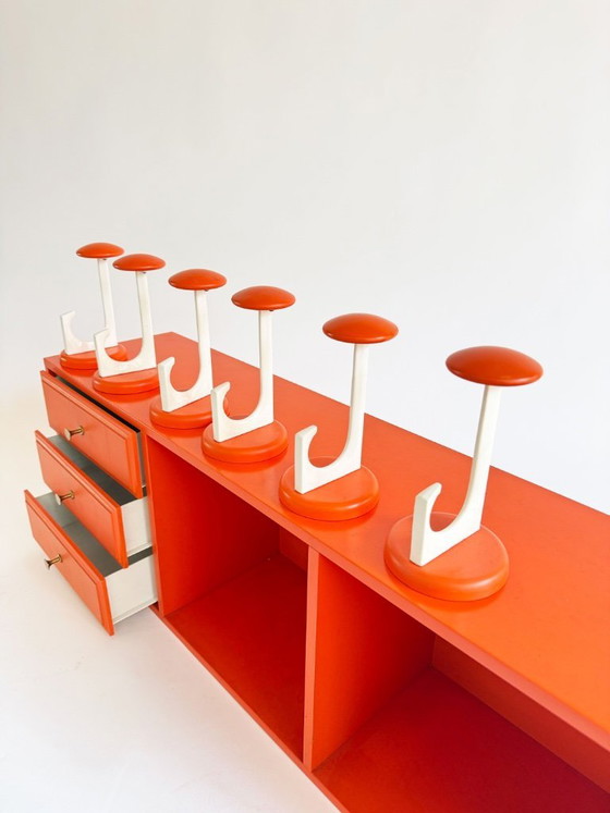 Image 1 of Armadio/mobile da ingresso vintage – Schönbuch, anni '80, laccato arancione