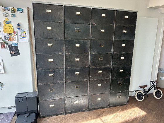 Mooie vintage metalen archiefkast – Opbergkast (photo 5 of 5)