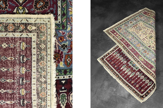 Image 1 of Vintage Hand-Woven Middle Eastern Oriental Baluch Prayer Rug, 1960s