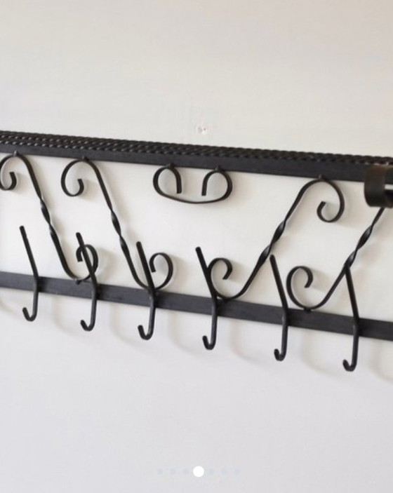 Vintage Wrought Iron Coat Rack (photo 5 of 5)