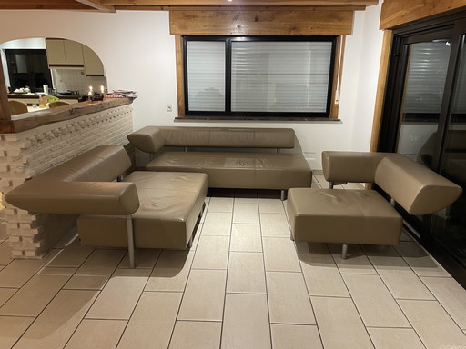 Taupe Cor design zetel 3 sous-vêtements avec chaussures de sécurité