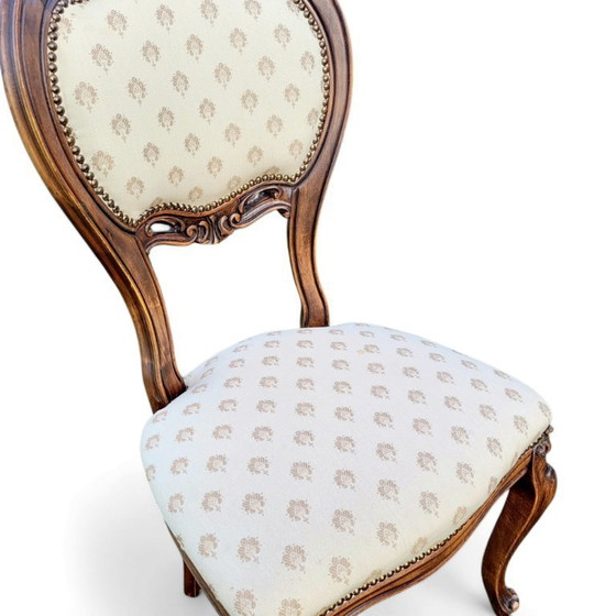 Image 1 of Elegante Franse eetkamerset- Eetkamertafel met 4 stoelen - klassieke Louis XVI stijl