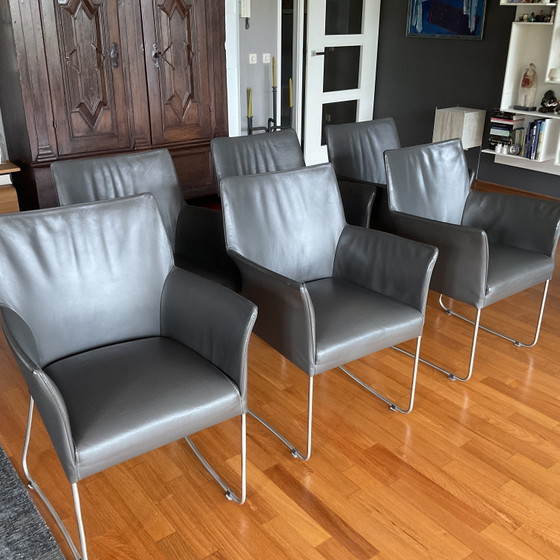 6 Leather Dining Chairs by Bert Plantagie (photo 5 of 10)