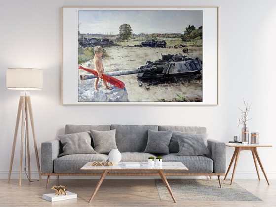 Pittura a Olio Originale Arte Moderna Simbolismo Guerra Kotygoroshko – Dipinti e disegni, Canvas (photo 3 of 7)