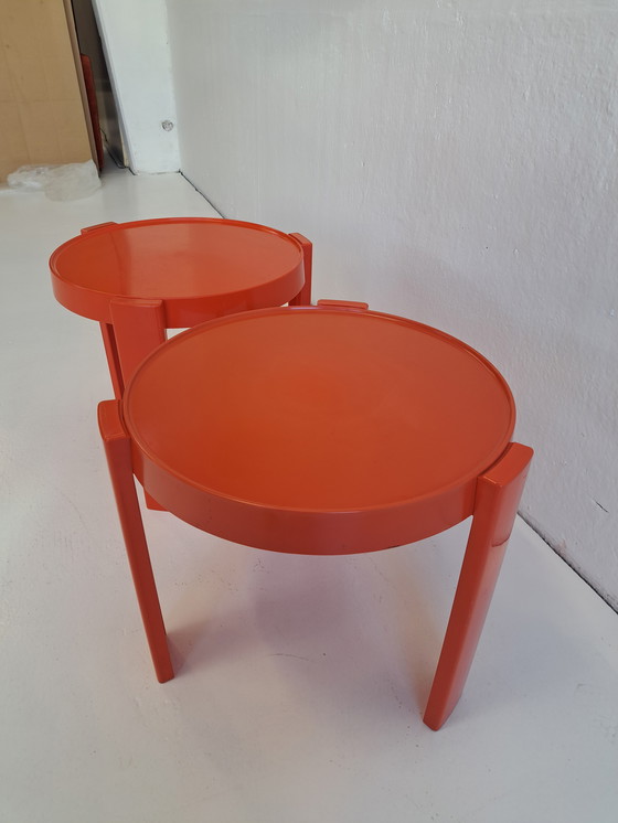 Image 1 of Round orange side tables Kastilia