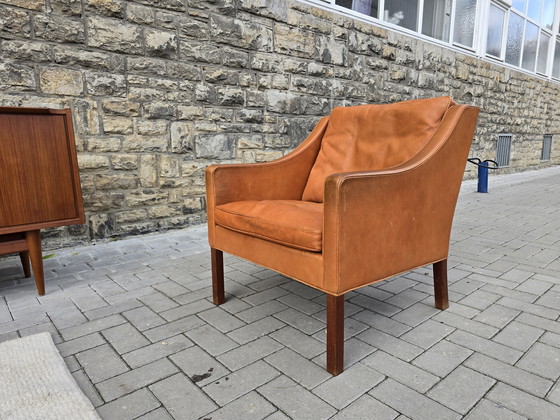 Image 1 of Borge Mogensen Frederica Fauteuil en cuir Vintage 60s 70s Loft Sudio