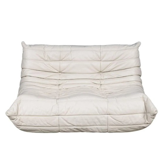 Image 1 of Cuero Blanco Profundo Espuma Lounge Asiento Cómodo Diseño Moderno Envío gratuito FedEx