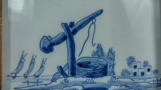 Image 1 of Piastrella antica olandese Tichelaar Makkum dipinta a mano