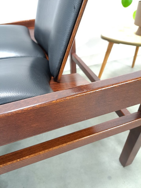 Image 1 of Ensemble de fauteuils en cuir noir Argos, Baumann France