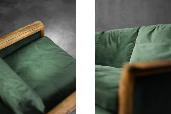 Image 1 of Canapé et Chaise Vintage en Palissandre et Velours Vert Bouteille par Knut Sæter pour Vatne Møbler, Norvège, 1960s, Set de 2