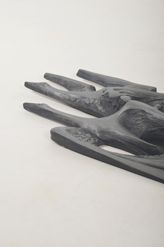 Image 1 of Scultura da parete brutalista di uccelli prodotta da Ars Munda, anni '70