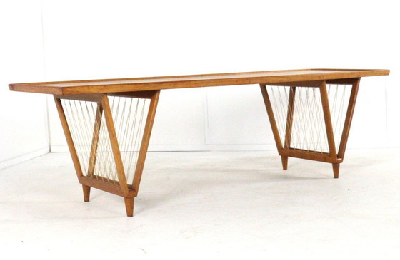 Image 1 of Vintage salontafel notenhout noten ''Deinum'