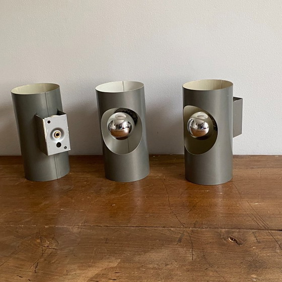 Image 1 of Set of 3 Oxar wall lights. 1970s. Space Age