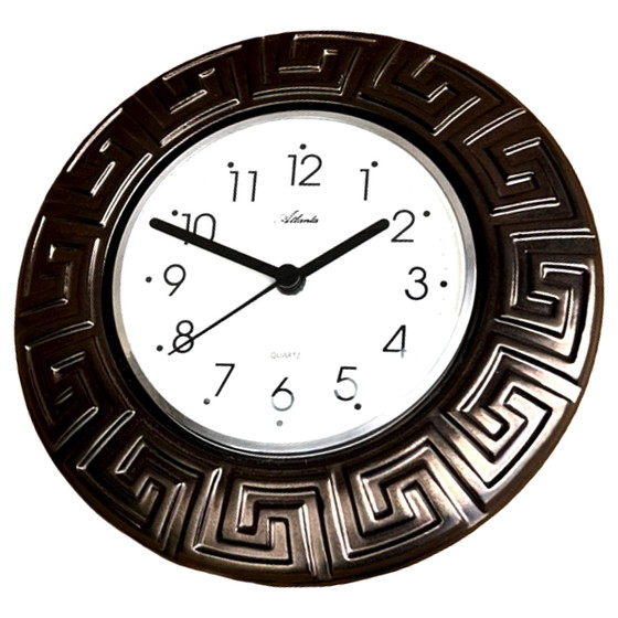 Image 1 of Grey ceramic wall clock, Atlanta, Germany, 1980s.