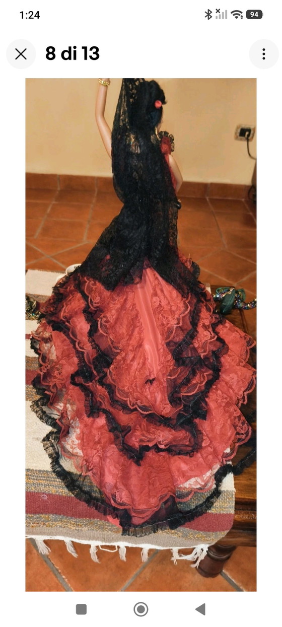 Grande poupée de 48 cm, danseuse de flamenco espagnole vintage Marin Chiclana – Objets déco, Plastic, Textile (photo 5 of 13)