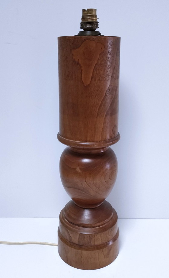 Image 1 of grande lampada in rovere massello con timbro vintage