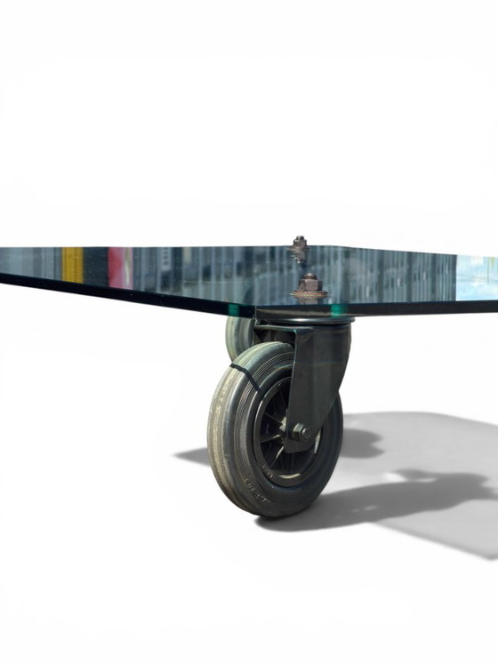 Image 1 of Tavolo con Ruote Coffee Table - Gae Aulenti for FontanaArte (150x100)