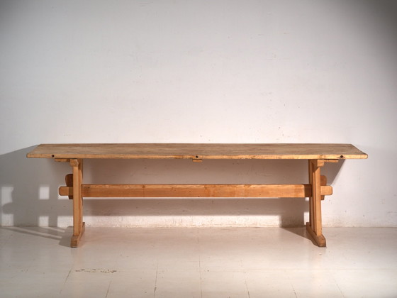 Antique Pine Refectory Dining Table, Central Europe, circa 1900, Rustic (photo 8 of 11)