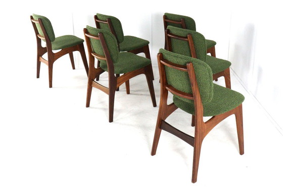 Image 1 of Set van 6 Nederlandse eetkamerstoelen stoelen vintage gestoffeerd