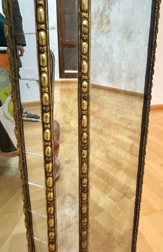 Image 1 of Large Wall Mirror 160x93 cm Beveled Gold Frame Venetian Style - Glamorous and Luminous