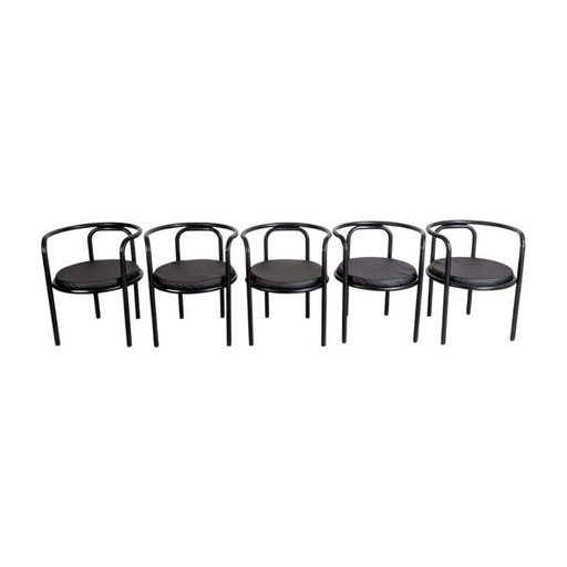 5x Original Locus Solus Stühle Poltronova Gae Aulenti Metalldesign