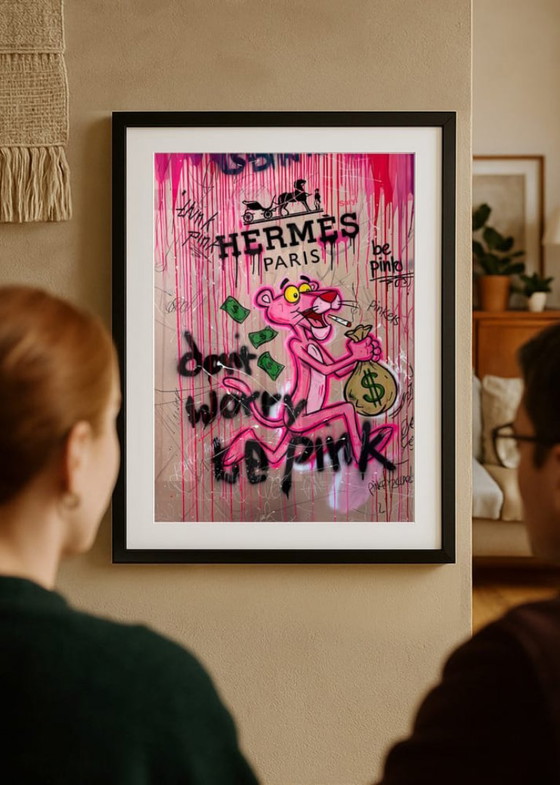Quadro Pop Art Pantera Rosa e Hermes, Stampe artistiche, Carta (foto 4 di 5)