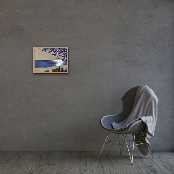 Image 1 of Acrylic on 345g raw canvas. Size 40x30cm.