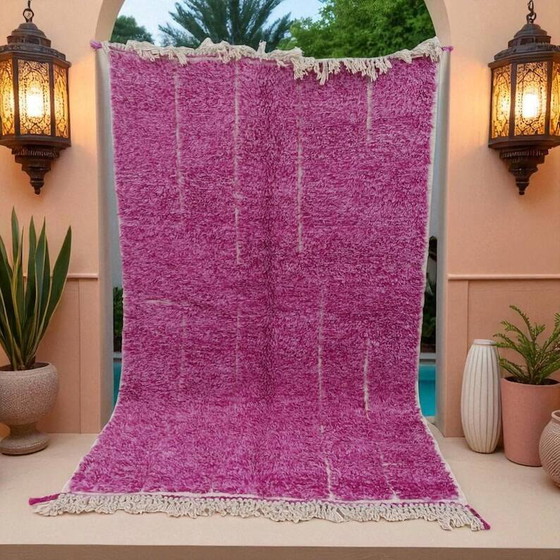 Tappeto marocchino viola fatto a mano, 150cm x 300cm – Tappeti, Wool (photo 2 of 4)