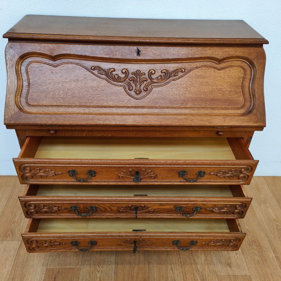 Image 1 of secrétaire vintage, commode, bureau de campagne