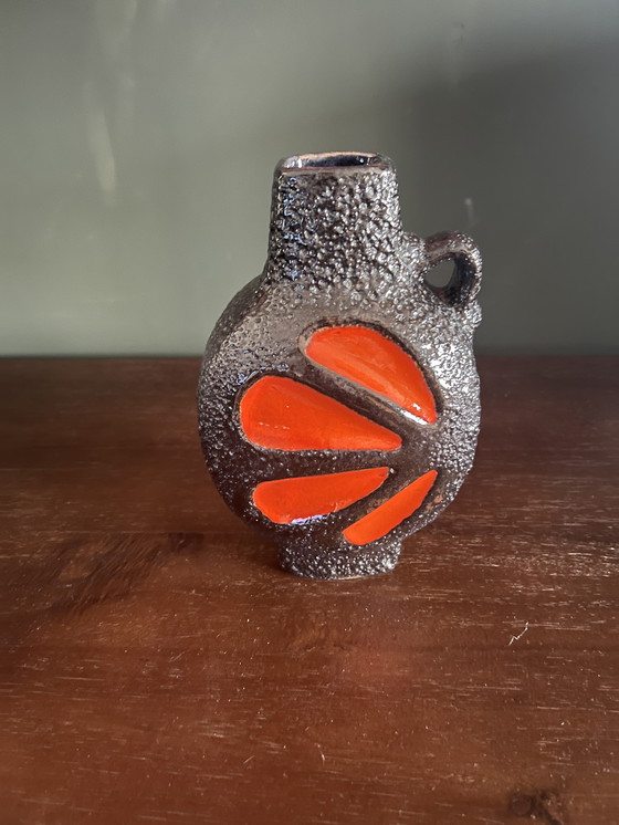 Image 1 of Mid - Century Fat Lava Vase by ES Emons & Söhne Keramik from Rheinbach in Germany.