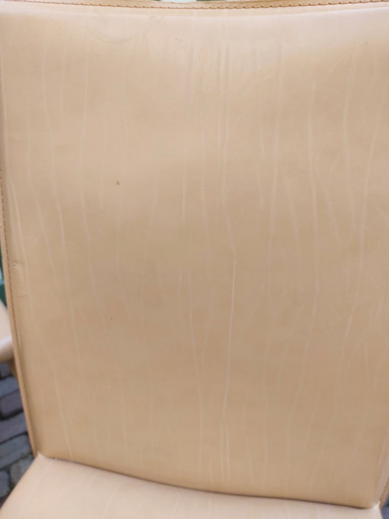 Image 1 of 6 x Kamel-Leder-Esszimmerstühle