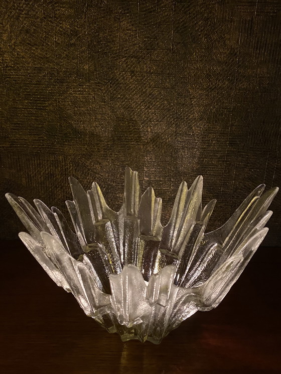 Image 1 of Tauno Wirkkala glas waxinelichthouder Humppila Revontulet 