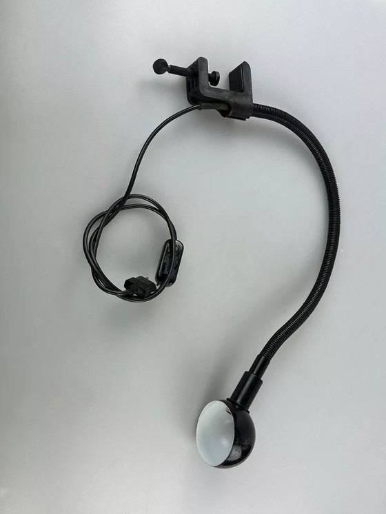 Image 1 of 60s 70s tafellamp klem lamp zwanenhals space age design metaal