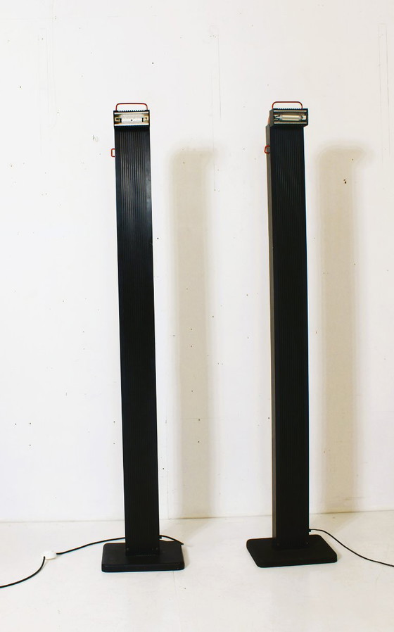 Image 1 of Pair of Vintage Italian Zagar floor  lamps by Silvio Carpani for Stilnovo, 1970s