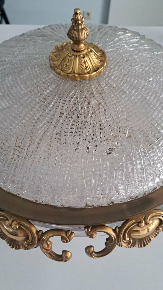 Image 1 of Prachtige vintage Duitse plafondlamp, Hollywood Regency stijl