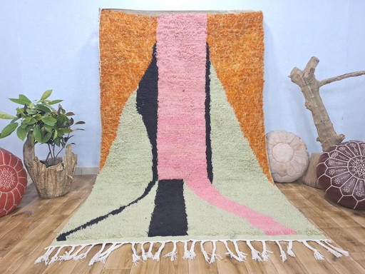Tapijt van puur wol, handgeweven in de traditionele Marokkaanse stijl, 200 x 400 cm