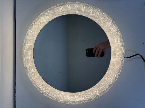 Image 1 of Vintage Hillebrand DesignSpiegel Verlicht Space Age Jaren 70