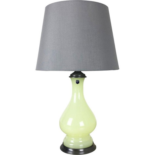 Vintage opaline murano glass lamp by Cenedese Vetri, Italy 1960