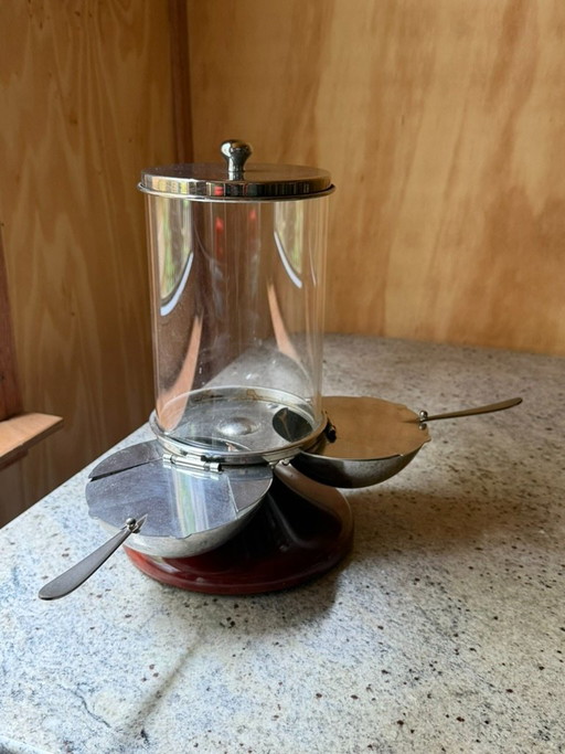 Seltener italienischer Vintage-Gewürzspender aus den 1950er Jahren im Space-Age-Stil (MCM) mit Schwerkraftfunktion,