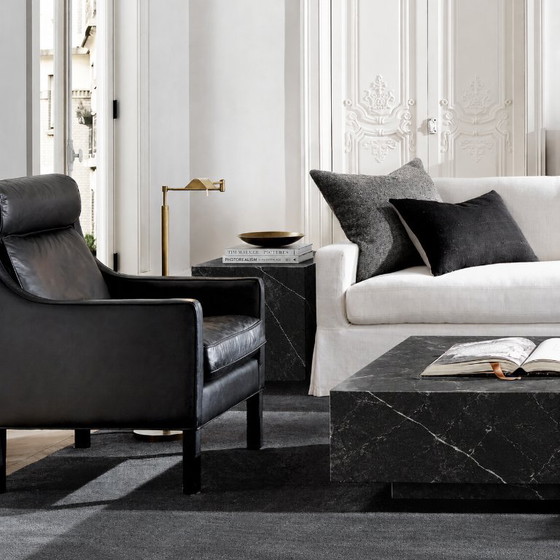 RH MARBLE PLINTH CUBE BEISTELLTISCH, Restoration Hardware, Couchtische, Marmor, Grau, Minimalisme (Foto 14 von 15)