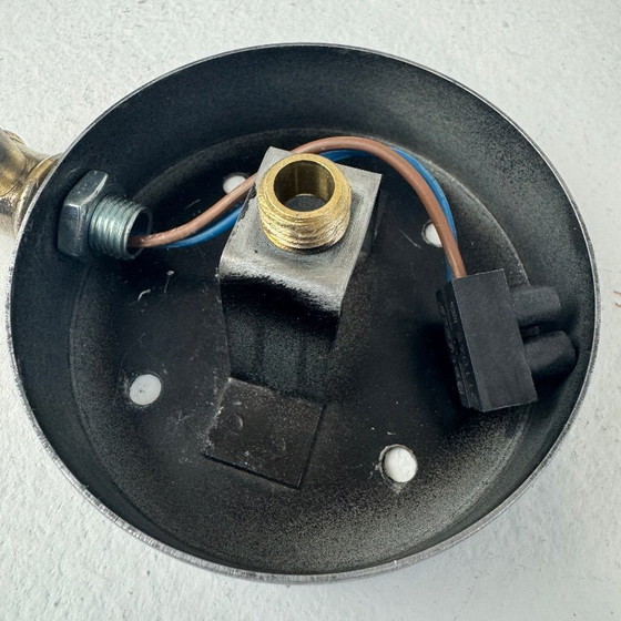 Image 1 of VINTAGE BRASS & OPALINE WALL LIGHT