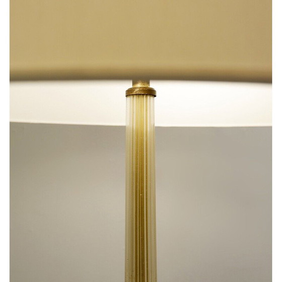 Image 1 of Vintage Murano Table Lamp Barovier & Toso 'Cordonato D'Oro' 1950s