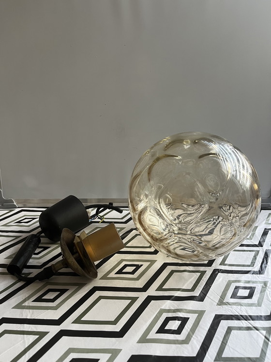 Image 1 of 2x lampade da soffitto a sfera in vetro vintage anni '70